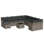 Gartensofagarnitur 12-teilig mit grauen Polstern aus synthetischem Rattan. von , Gartensets - Ref: Foro24-3218620, Preis: 676...