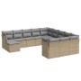 Set de sofás de jardín 12 pzas y cojines ratán sintético marrón by , Garden sets - Ref: Foro24-3218629, Price: 688,95 €, Disc...