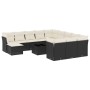 Gartensofa-Set und Kissen, 13-teilig, aus schwarzem Kunststoff-Rattan. von , Gartensets - Ref: Foro24-3218636, Preis: 726,02 ...