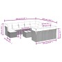 Gartensofa-Set und Kissen, 13-teilig, aus schwarzem Kunststoff-Rattan. von , Gartensets - Ref: Foro24-3218636, Preis: 726,02 ...