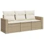 Juego de sofás de jardín con cojines beige 3 pzas ratán PE by , Garden sets - Ref: Foro24-3218648, Price: 225,59 €, Discount: %