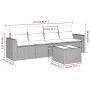 Gartenmöbel-Set, 5-teilig, mit schwarzen Polstern aus synthetischem Rattan. von , Gartensets - Ref: Foro24-3218676, Preis: 29...