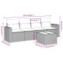 Gartenmöbel-Set, 5-teilig, mit schwarzen Polstern aus synthetischem Rattan. von , Gartensets - Ref: Foro24-3218676, Preis: 28...
