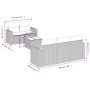 Gartensofa-Set mit 6-teiligen Kissen aus synthetischem Rattan in Beige. von , Gartensets - Ref: Foro24-3218688, Preis: 425,13...