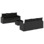 Set de comedor de jardín 7 pzas y cojines ratán sintético negro de , Conjuntos de jardín - Ref: Foro24-3218695, Precio: 469,5...
