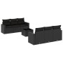 Set de comedor de jardín 7 pzas y cojines ratán sintético negro by , Garden sets - Ref: Foro24-3218695, Price: 451,75 €, Disc...