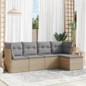 Juego de sofás jardín con cojines 5 pzas ratán sintético beige by , Garden sets - Ref: Foro24-3217559, Price: 281,65 €, Disco...
