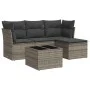 Juego de sofás jardín con cojines 5 pzas ratán sintético gris by , Garden sets - Ref: Foro24-3217550, Price: 277,74 €, Discou...