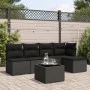 Set de sofás de jardín 6 piezas y cojines ratán sintético negro de , Conjuntos de jardín - Ref: Foro24-3217525, Precio: 345,4...