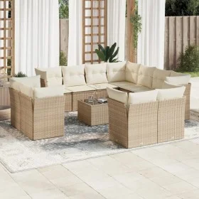 Set de sofás de jardín 12 pzas y cojines ratán sintético marrón by , Garden sets - Ref: Foro24-3218518, Price: 906,24 €, Disc...
