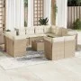 Set de sofás de jardín 12 pzas y cojines ratán sintético marrón by , Garden sets - Ref: Foro24-3218518, Price: 906,27 €, Disc...