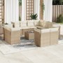 Set de sofás de jardín 12 pzas y cojines ratán sintético marrón by , Garden sets - Ref: Foro24-3218518, Price: 885,02 €, Disc...