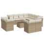 Set de sofás de jardín 12 pzas y cojines ratán sintético marrón by , Garden sets - Ref: Foro24-3218518, Price: 885,02 €, Disc...