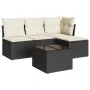 Gartenmöbel-Set, 5-teilig, mit schwarzen Polstern aus synthetischem Rattan. von , Gartensets - Ref: Foro24-3217506, Preis: 27...