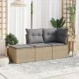 Juego de sofás de jardín con cojines beige 3 pzas ratán PE de , Conjuntos de jardín - Ref: Foro24-3217469, Precio: 177,51 €, ...