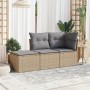 Juego de sofás de jardín con cojines beige 3 pzas ratán PE by , Garden sets - Ref: Foro24-3217469, Price: 177,20 €, Discount: %