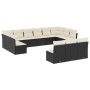 Set de sofás de jardín y cojines 13 pzas ratán sintético negro by , Garden sets - Ref: Foro24-3218386, Price: 655,03 €, Disco...