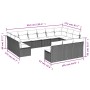 Set de sofás de jardín y cojines 13 pzas ratán sintético negro by , Garden sets - Ref: Foro24-3218386, Price: 655,03 €, Disco...