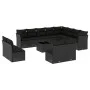 Set de sofás de jardín y cojines 13 pzas ratán sintético negro by , Garden sets - Ref: Foro24-3218475, Price: 861,44 €, Disco...