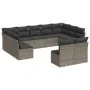 Set de sofás de jardín 11 pzas y cojines ratán sintético gris de , Conjuntos de jardín - Ref: Foro24-3218350, Precio: 600,01 ...
