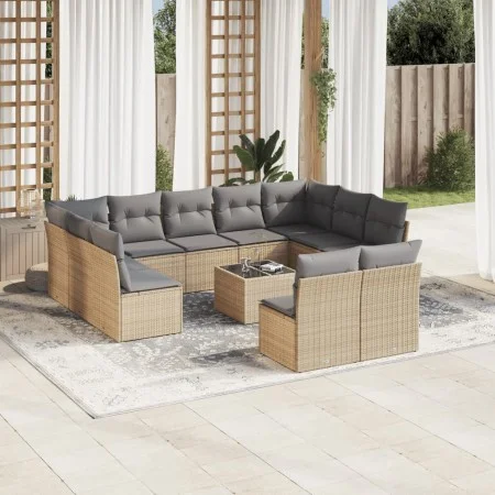 12-teiliges Gartensofa-Set und Kissen aus braunem Kunststoff-Rattan. von , Gartensets - Ref: Foro24-3218359, Preis: 676,72 €,...