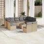 12-teiliges Gartensofa-Set und Kissen aus braunem Kunststoff-Rattan. von , Gartensets - Ref: Foro24-3218359, Preis: 676,72 €,...