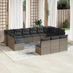 Set sofás de jardín con cojines 13 piezas ratán sintético gris by , Garden sets - Ref: Foro24-3218390, Price: 706,36 €, Disco...