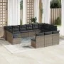 Set sofás de jardín con cojines 13 piezas ratán sintético gris by , Garden sets - Ref: Foro24-3218390, Price: 706,36 €, Disco...