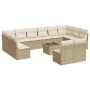 Set sofás de jardín con cojines 13 pzas ratán sintético beige by , Garden sets - Ref: Foro24-3218378, Price: 783,45 €, Discou...