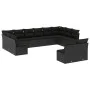Set de sofás de jardín 12 piezas cojines ratán sintético negro by , Garden sets - Ref: Foro24-3218365, Price: 724,04 €, Disco...