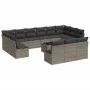 Set de sofás de jardín 14 pzas con cojines ratán sintético gris by , Garden sets - Ref: Foro24-3218400, Price: 810,91 €, Disc...