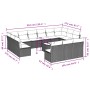 Gartensofa-Set, 14-teilig, mit grauen Polstern aus synthetischem Rattan von , Gartensets - Ref: Foro24-3218400, Preis: 809,14...