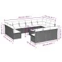 Gartensofa-Set, 14-teilig, mit grauen Polstern aus synthetischem Rattan von , Gartensets - Ref: Foro24-3218400, Preis: 810,91...