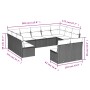 Set de sofás de jardín 11 pzas y cojines ratán sintético negro by , Garden sets - Ref: Foro24-3218346, Price: 562,02 €, Disco...