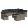 Set sofás de jardín con cojines 13 piezas ratán sintético gris by , Garden sets - Ref: Foro24-3218480, Price: 773,75 €, Disco...