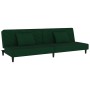 Zweiplätziges Schlafsofa mit zwei dunkelgrünen Samtkissen. von , Sofas - Ref: Foro24-375912, Preis: 245,39 €, Rabatt: %