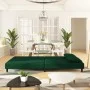 Sofá cama de 2 plazas con dos almohadas terciopelo verde oscuro by , Sofas - Ref: Foro24-375912, Price: 240,94 €, Discount: %
