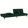 Sofá cama de 2 plazas con dos almohadas terciopelo verde oscuro by , Sofas - Ref: Foro24-375912, Price: 240,94 €, Discount: %