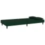 Sofá cama de 2 plazas con dos almohadas terciopelo verde oscuro by , Sofas - Ref: Foro24-375912, Price: 240,94 €, Discount: %