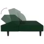 Sofá cama de 2 plazas con dos almohadas terciopelo verde oscuro by , Sofas - Ref: Foro24-375912, Price: 240,94 €, Discount: %