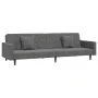 Sofá cama de 2 plazas con dos almohadas terciopelo gris oscuro by , Sofas - Ref: Foro24-375919, Price: 270,27 €, Discount: %