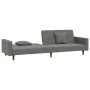 Sofá cama de 2 plazas con dos almohadas terciopelo gris oscuro by , Sofas - Ref: Foro24-375919, Price: 270,27 €, Discount: %
