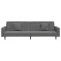 Sofá cama de 2 plazas con dos almohadas terciopelo gris oscuro by , Sofas - Ref: Foro24-375919, Price: 270,27 €, Discount: %