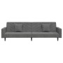 Sofá cama de 2 plazas con dos almohadas terciopelo gris oscuro by , Sofas - Ref: Foro24-375919, Price: 272,54 €, Discount: %