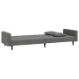 Sofá cama de 2 plazas con dos almohadas terciopelo gris oscuro by , Sofas - Ref: Foro24-375919, Price: 272,54 €, Discount: %