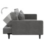 Sofá cama de 2 plazas con dos almohadas terciopelo gris oscuro by , Sofas - Ref: Foro24-375919, Price: 272,54 €, Discount: %