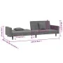 Sofá cama de 2 plazas con dos almohadas terciopelo gris oscuro by , Sofas - Ref: Foro24-375919, Price: 270,27 €, Discount: %
