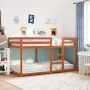 Litera de madera maciza de pino marrón cera 80x200 cm de , Camas y accesorios - Ref: Foro24-844828, Precio: 154,37 €, Descuen...