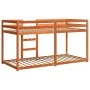 Litera de madera maciza de pino marrón cera 80x200 cm de , Camas y accesorios - Ref: Foro24-844828, Precio: 154,37 €, Descuen...