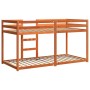 Litera de madera maciza de pino marrón cera 80x200 cm de , Camas y accesorios - Ref: Foro24-844828, Precio: 147,79 €, Descuen...